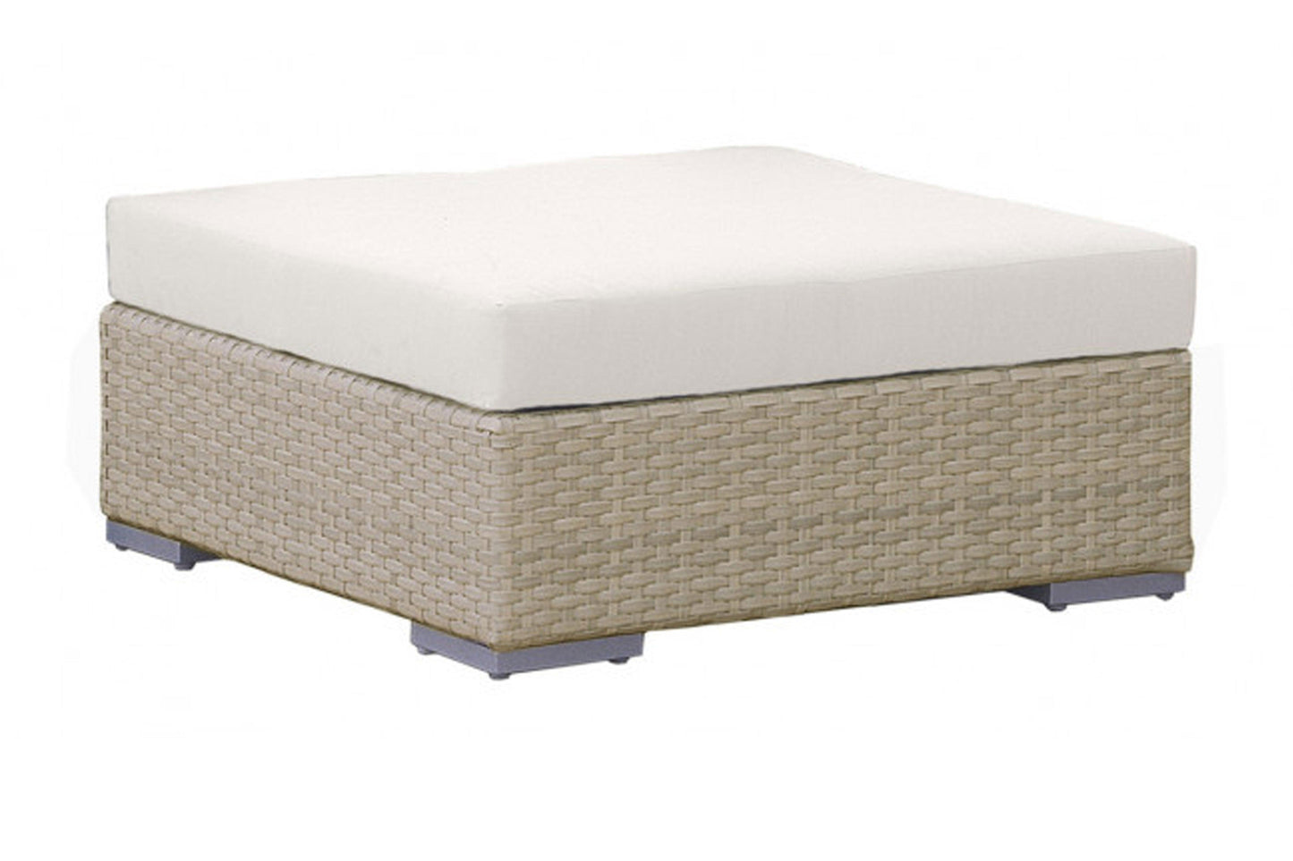 Cubix Ottoman w/off-white cushion SKU: 902-1349-KBU-O - Venini Furniture 