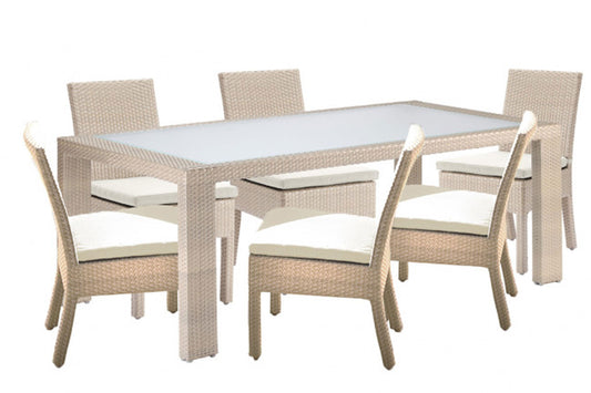 Cubix 7 PC Side Chair Dining Set SKU: 902-1349-KBU-7DS - Venini Furniture 