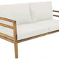 Modern Teak Sofa w/off-white cushions - Venini Furniture 