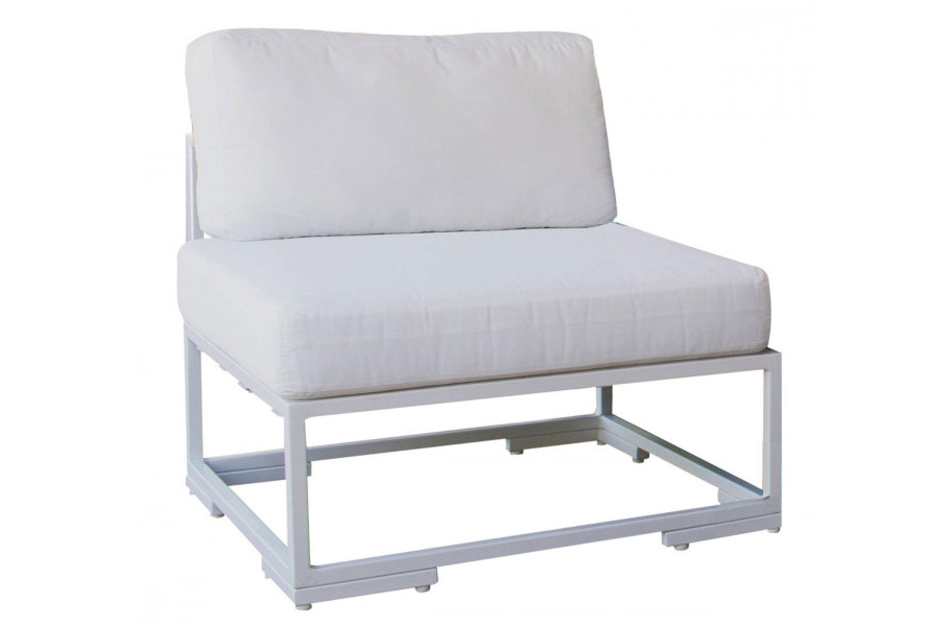 Odyssey Armless Chair w/off-white cushion - Venini Furniture 