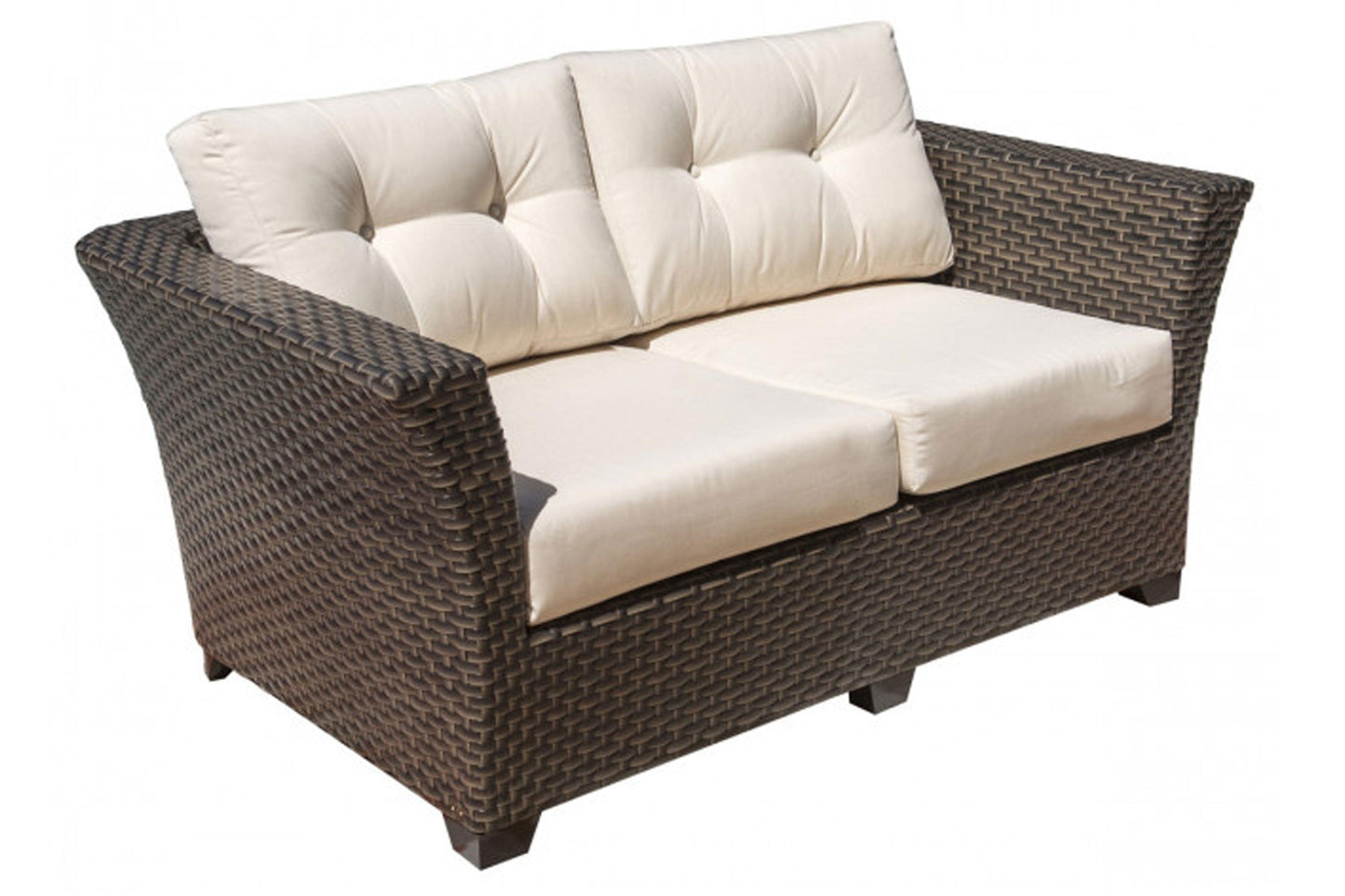 Samoa Loveseat w/off-white cushion SKU: 901-1347-ATQ-L - Venini Furniture 