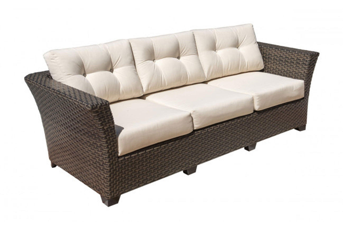 Samoa Sofa w/off-white cushion SKU: 901-1347-ATQ-S - Venini Furniture 