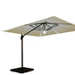 Panama Jack 11.5 FT Square LED Cantilever Umbrella with 105 lb. base - Venini Furniture 