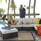 Atlantis 5 PC Sectional Set Deep Seating Group - Venini Furniture 
