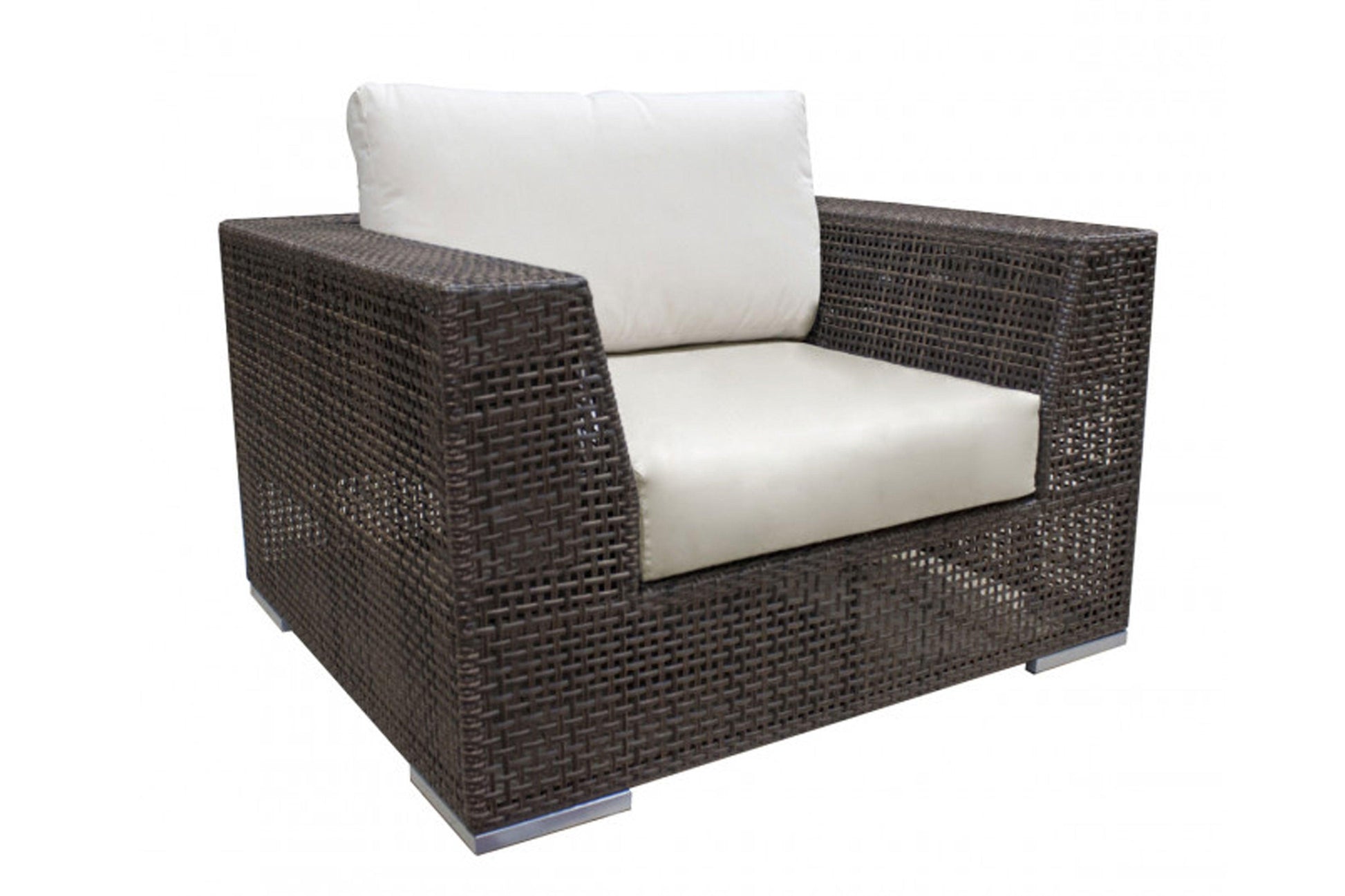 Atlantis Patio Lounge Chair w/off-white cushion - Venini Furniture 