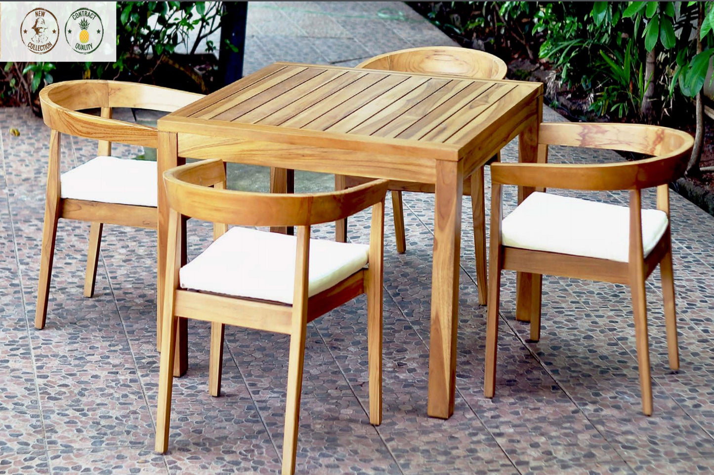 Bali Square Dining Table SKU: PJO-3601-NAT-SQ - Venini Furniture 
