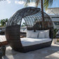 Banyan Daybed w/off-white cushion SKU: PJO-5001-GRY-DB - Venini Furniture 