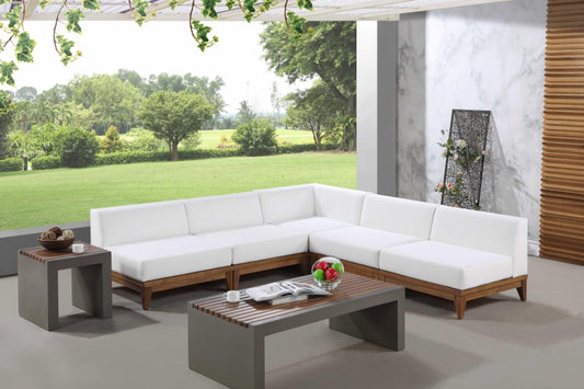 Rio Outdoor Off White Waterproof Modular Sectional SKU: 389White-Sec5B - Venini Furniture 