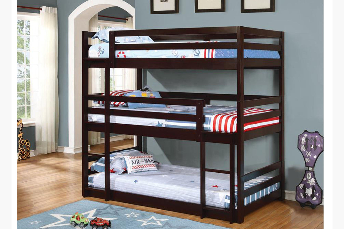 TRIPLE BUNK BED MODEL 400302 - Venini Furniture 