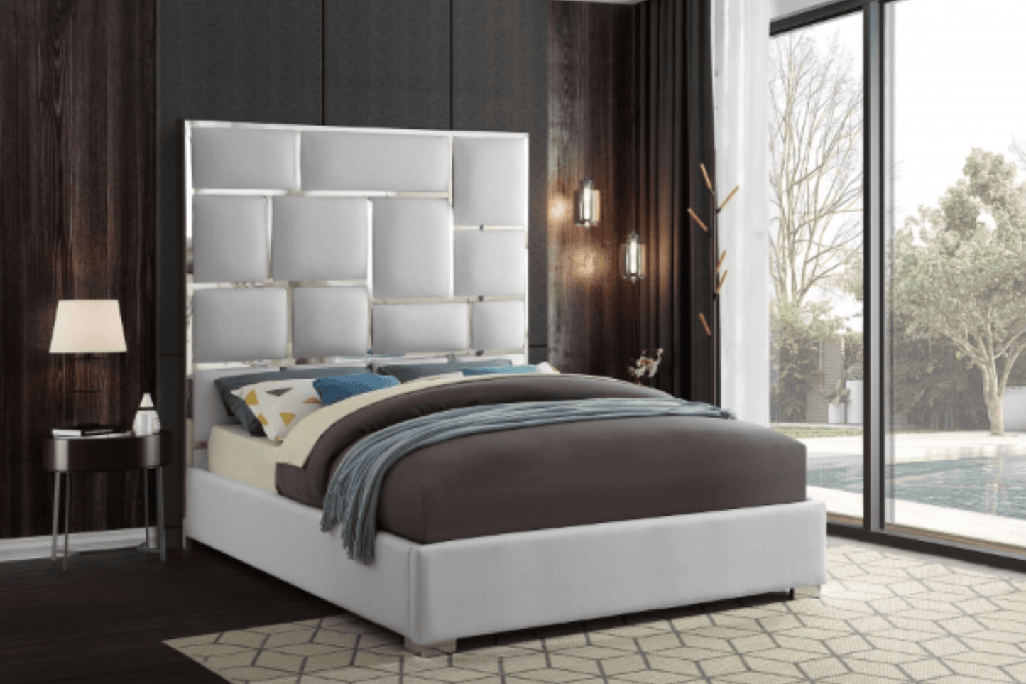 Faux Leather Bed
