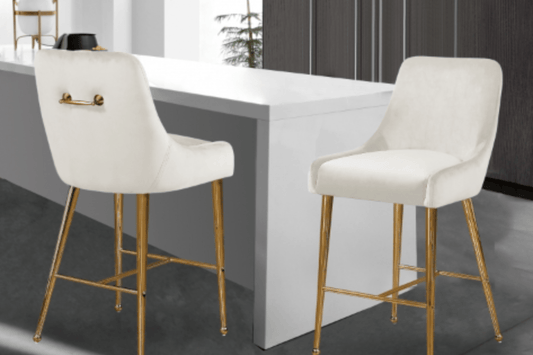 Owen Velvet Counter Stool SKU: 745 - Venini Furniture 
