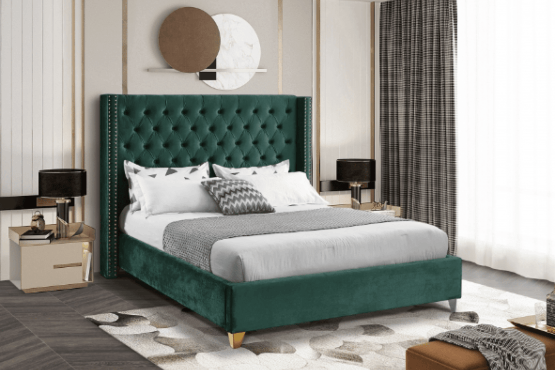 Barolo Velvet Bed SKU: Barolo - Venini Furniture 