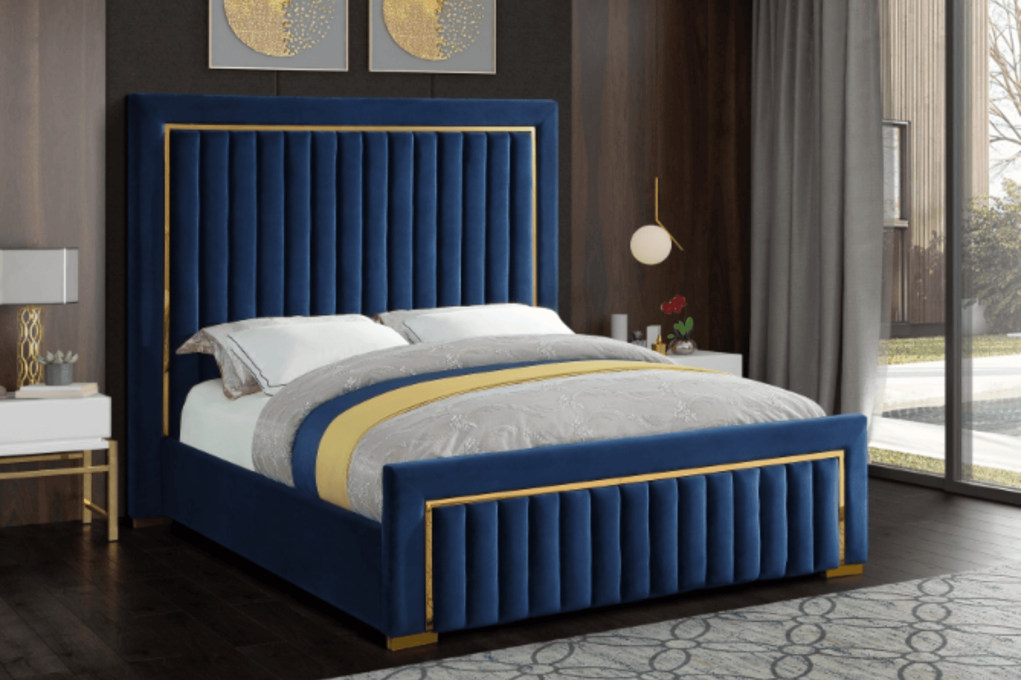 Dolce Velvet Queen Bed SKU: Dolce - Venini Furniture 