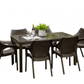 Plastique 7 PC Dining Set SKU: PRP-113-CHO-7DA - Venini Furniture 