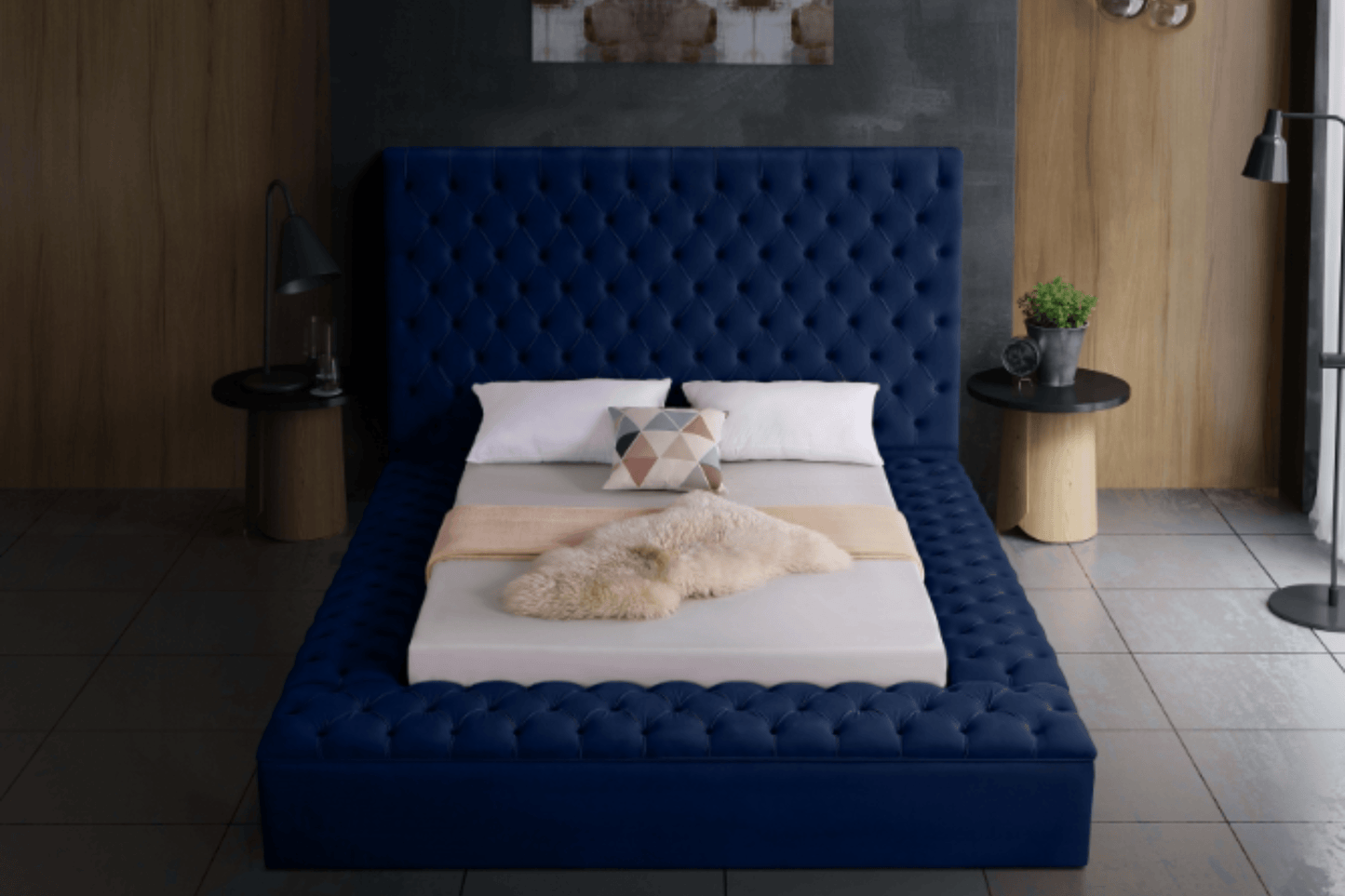 Bliss Velvet Bed SKU: Bliss - Venini Furniture 