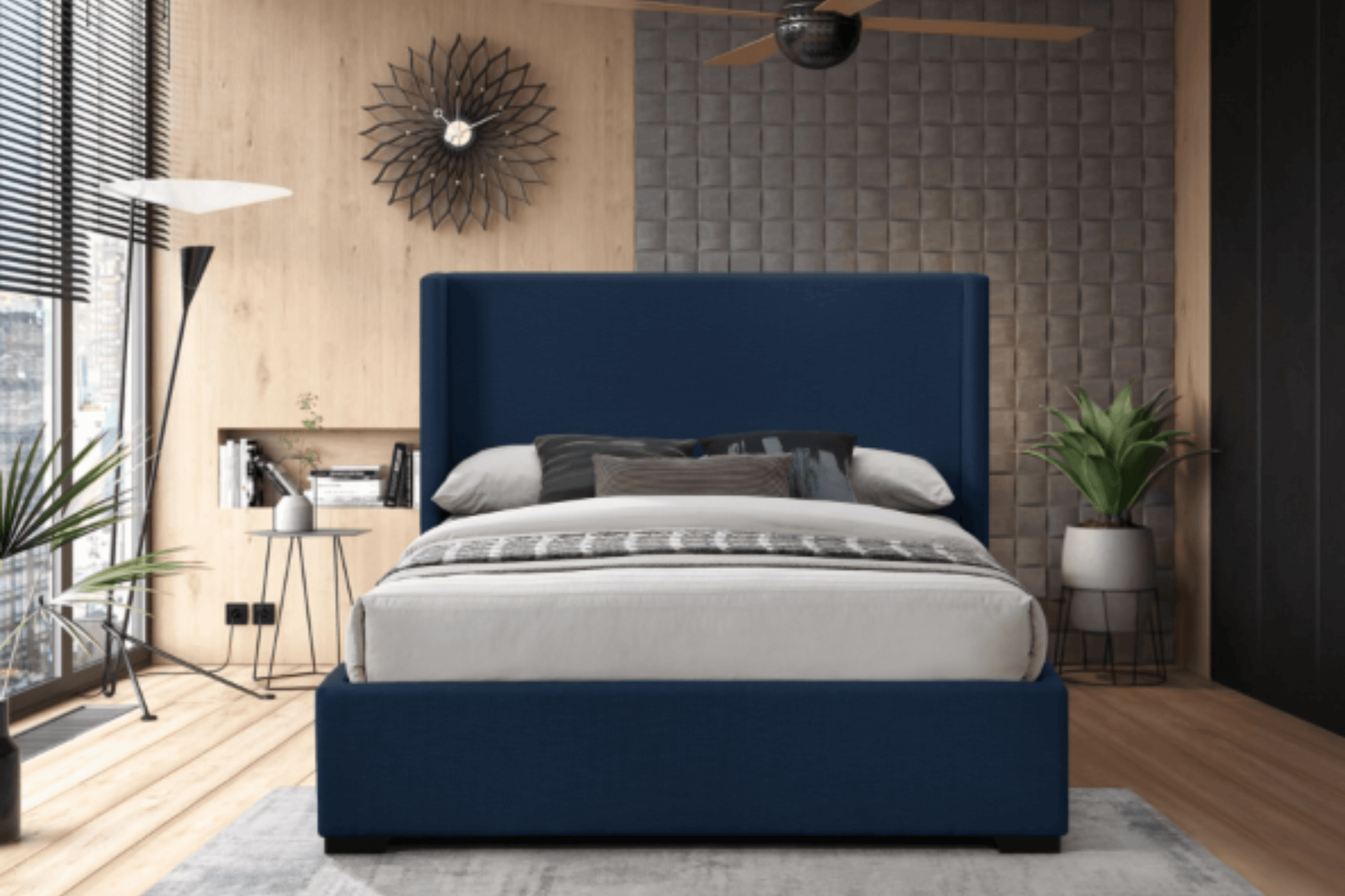 Oxford Linen Bed SKU: Oxford - Venini Furniture 