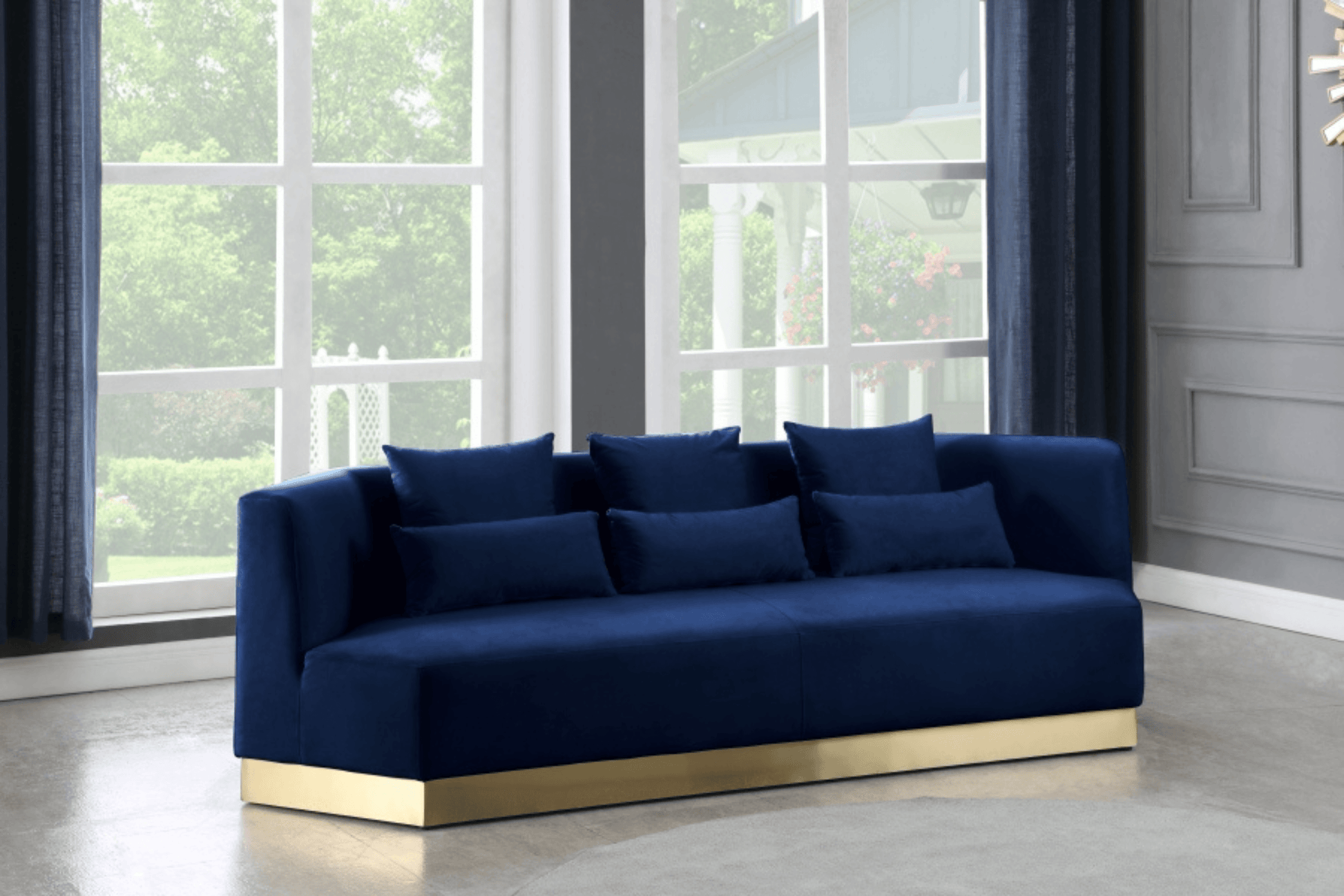 Marquis Velvet Sofa SKU: 600-S - Venini Furniture 