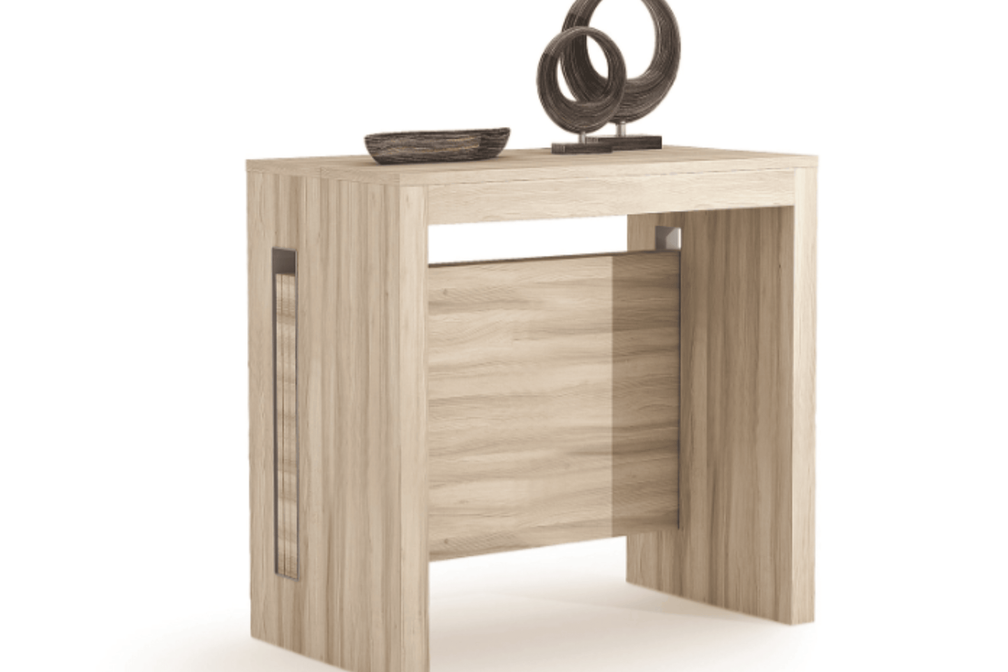 Ferrara Expandable Console Table Light Oak Model TC-540B-LO - Venini Furniture 