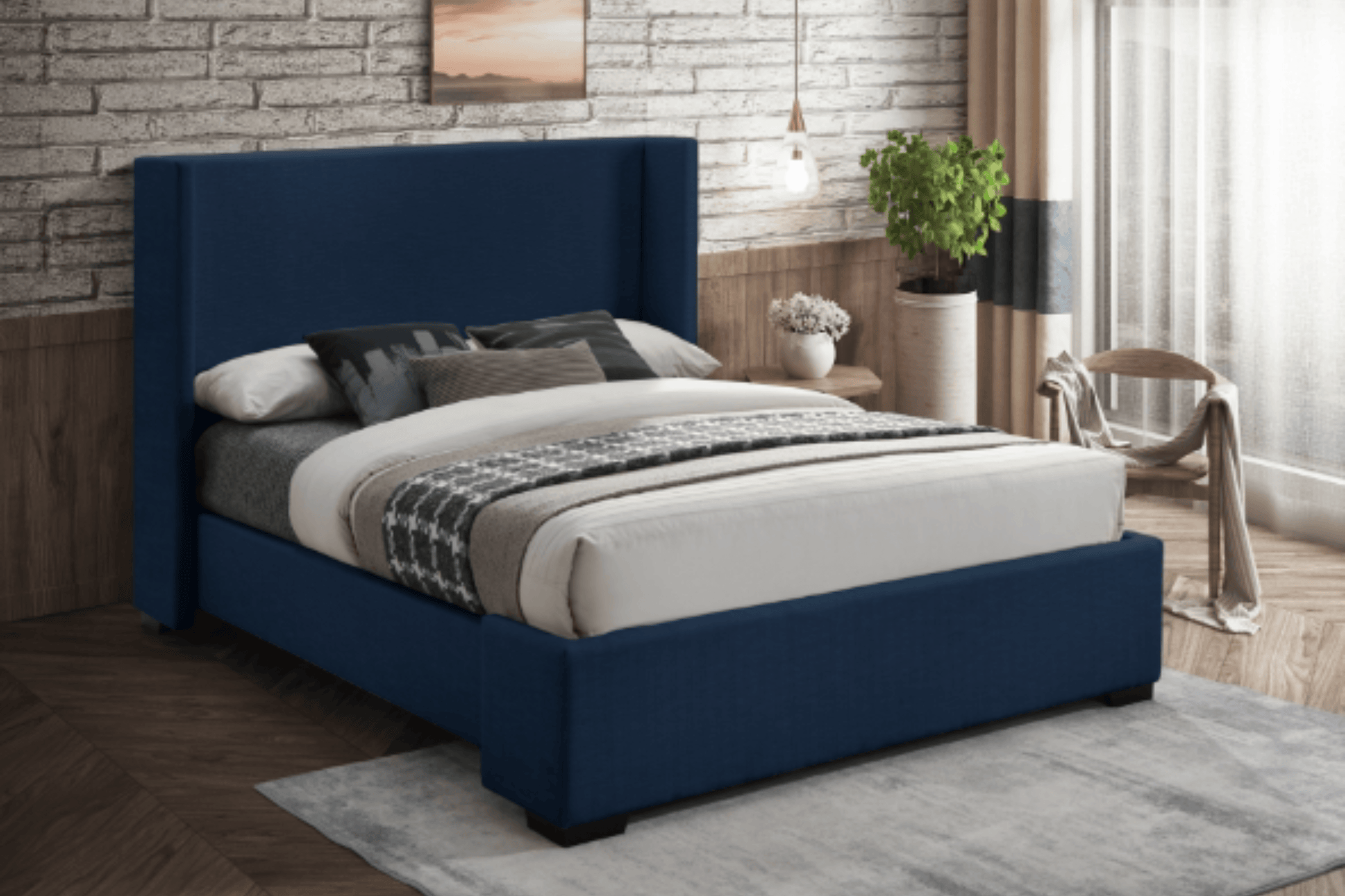 Oxford Linen Bed SKU: Oxford - Venini Furniture 