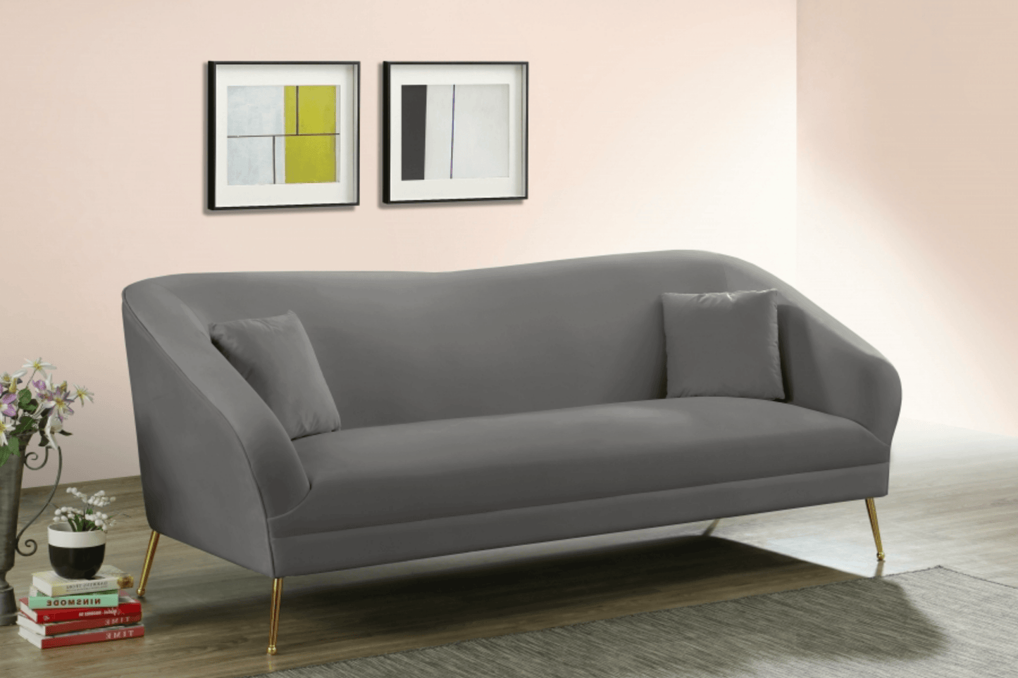 Hermosa Velvet Sofa SKU: 658-S - Venini Furniture 