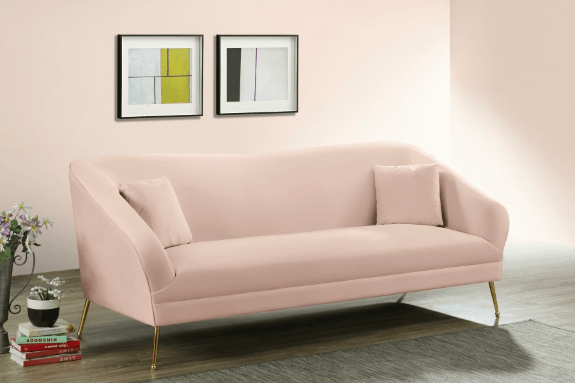 Hermosa Velvet Sofa SKU: 658-S - Venini Furniture 