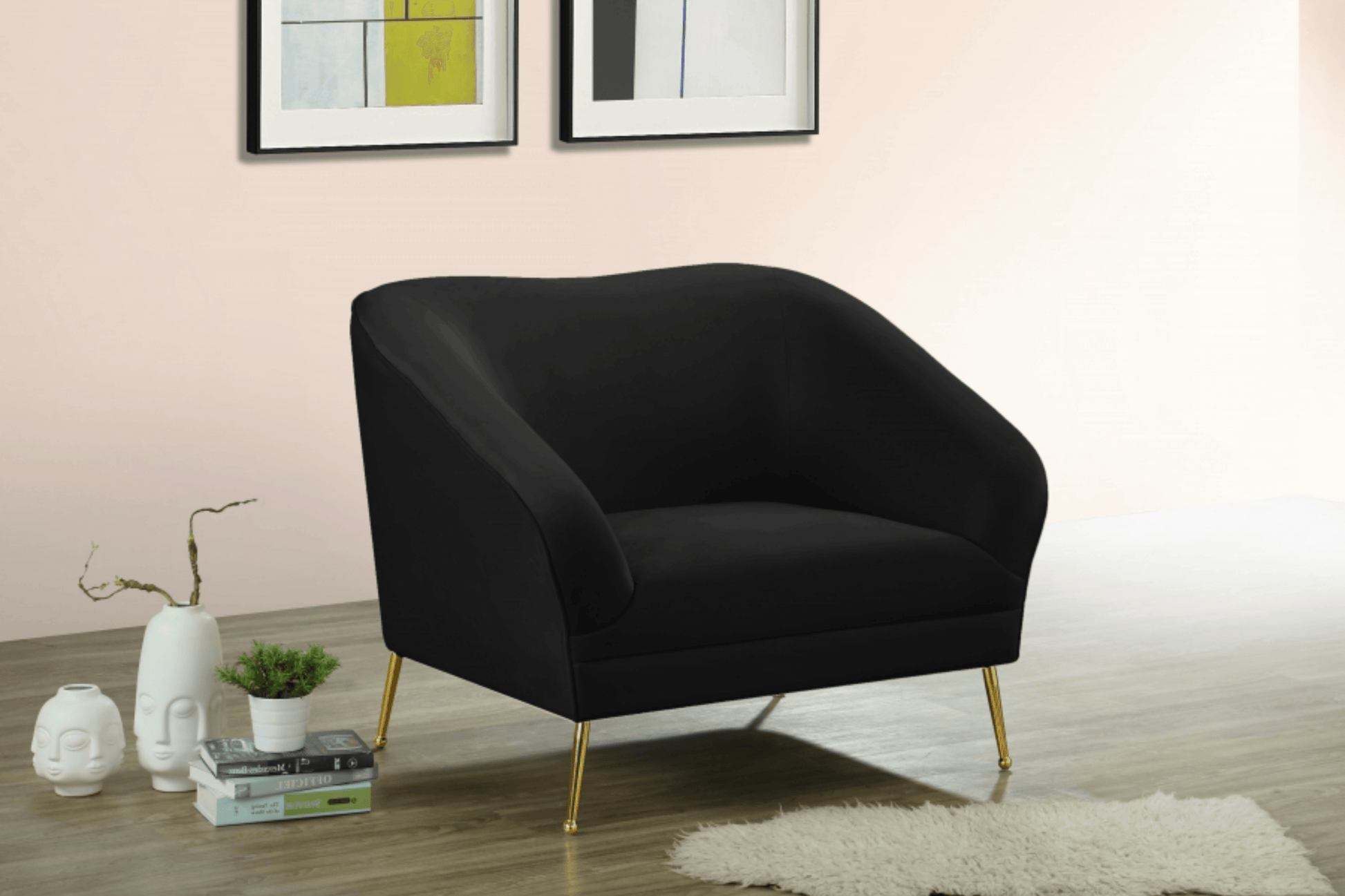 Hermosa Velvet Chair SKU: 658-C - Venini Furniture 
