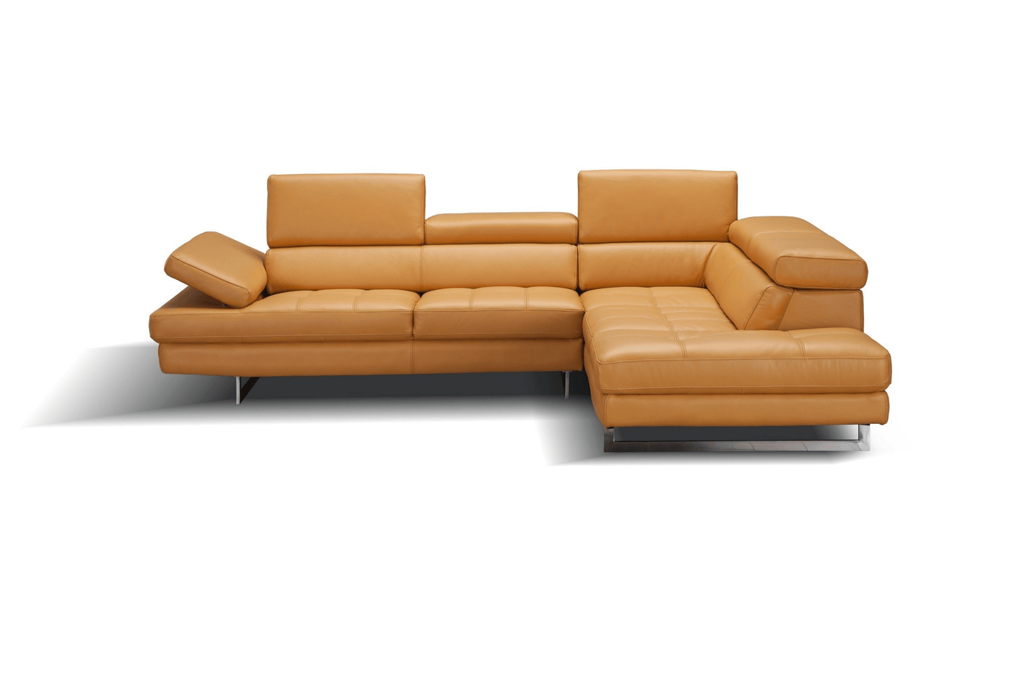 A761 Italian Leather Sectional in Freesia - Venini Furniture 