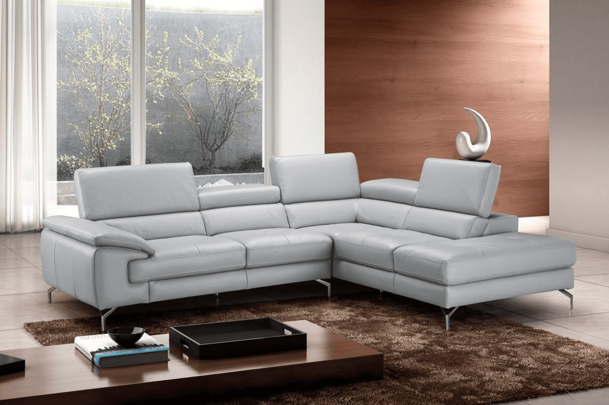 Olivia Premium Leather Sectional - Venini Furniture 
