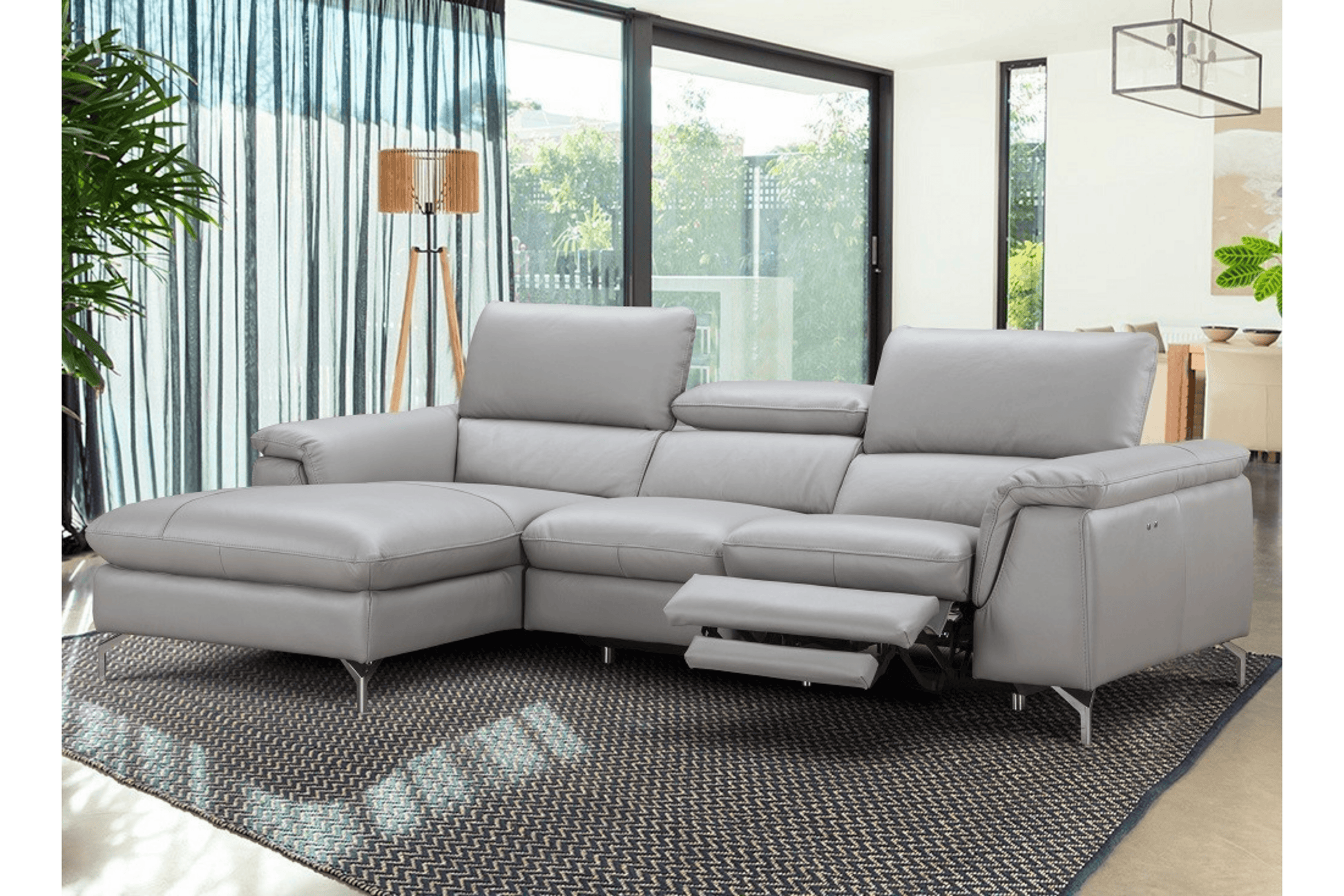 Serena Premium Leather Sectional - Venini Furniture 