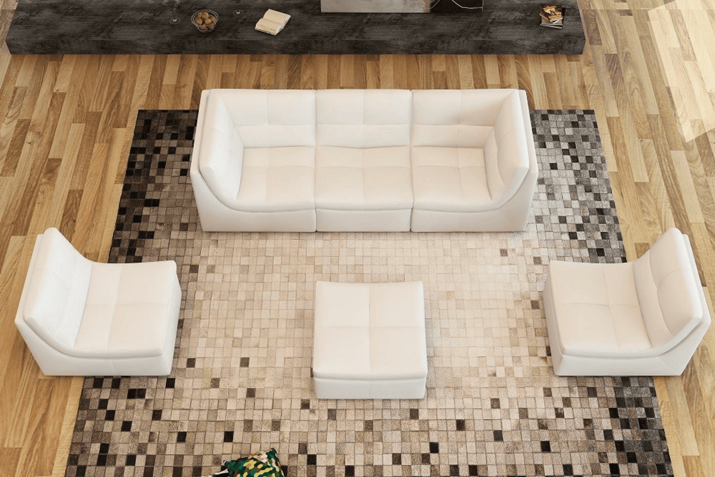 Lego 6pc Set In White - Venini Furniture 