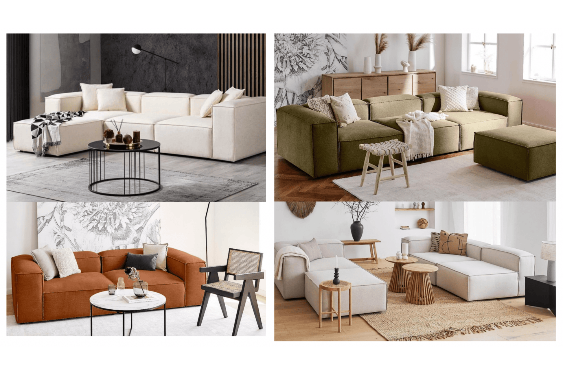 Cube Modular Sectional SKU: 630-Sec4A - Venini Furniture 