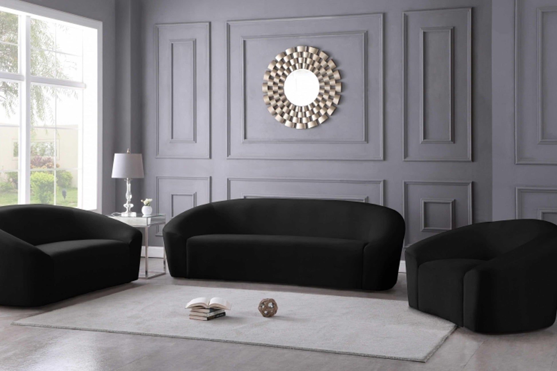 Riley Velvet Chair SKU: 610P-C - Venini Furniture 
