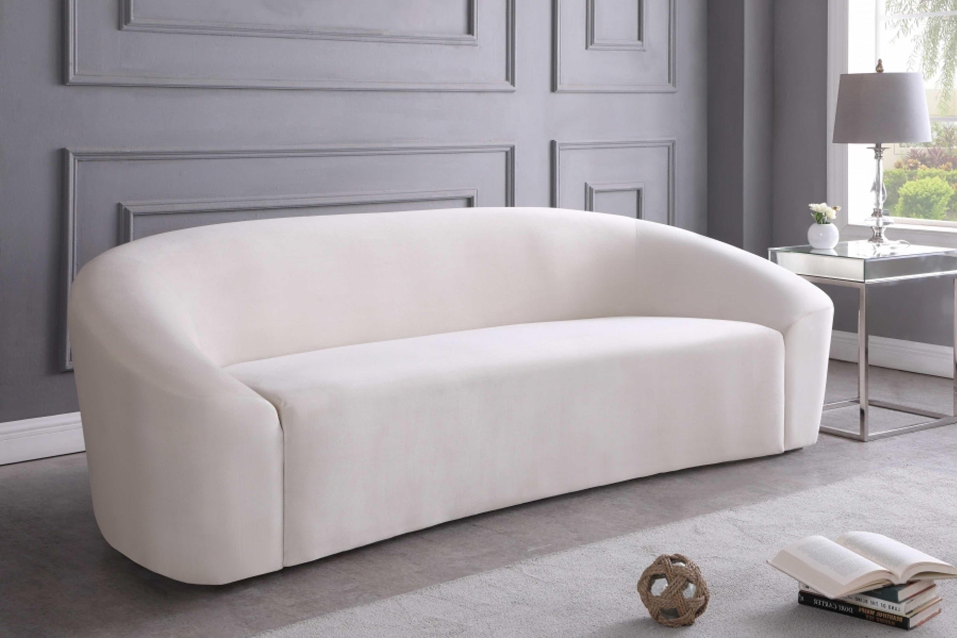 Riley Velvet Sofa SKU: 610-S - Venini Furniture 
