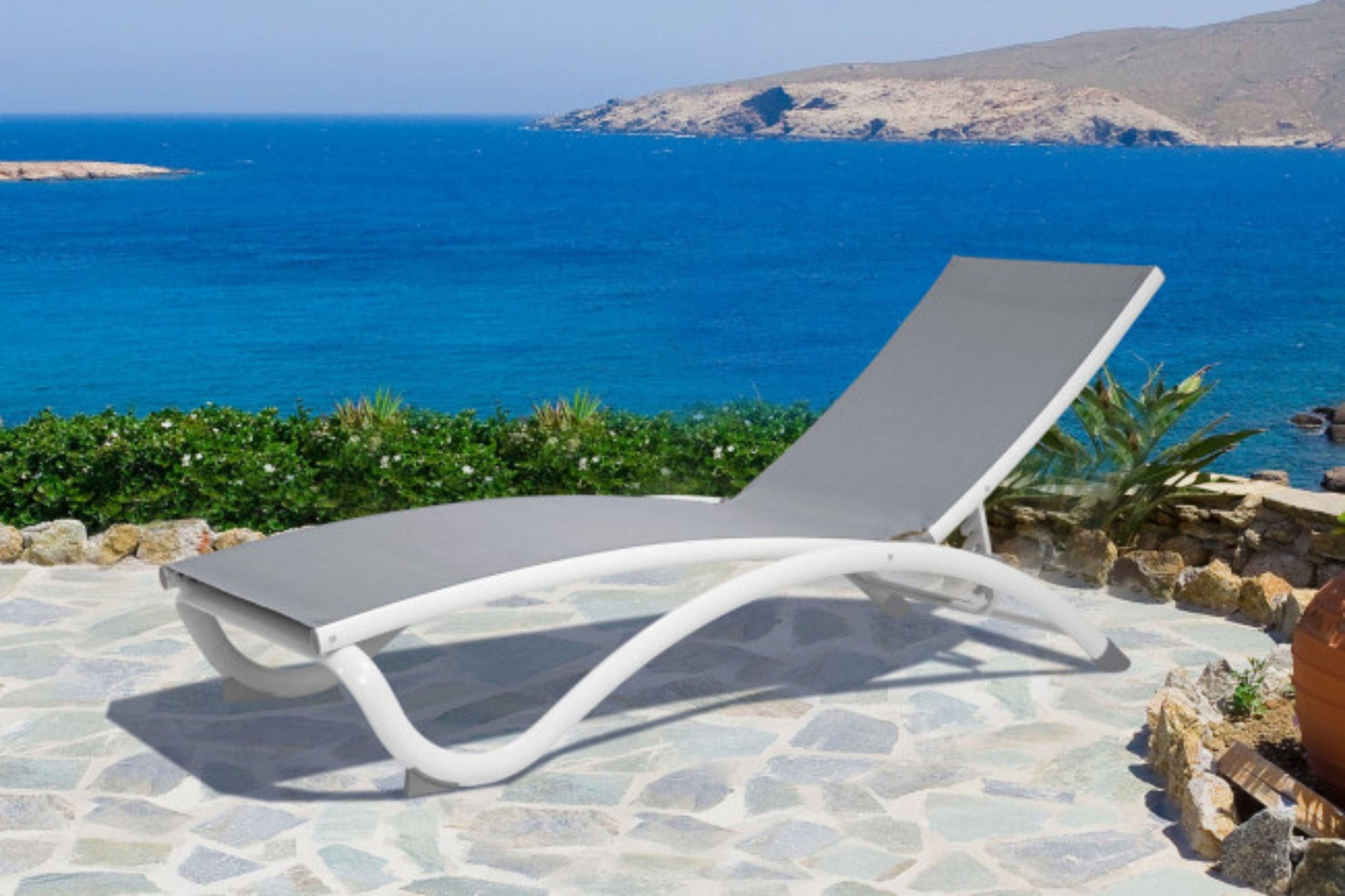 Arch Stackable Sling Chaise Lounger SKU: PRP-4001 - Venini Furniture 