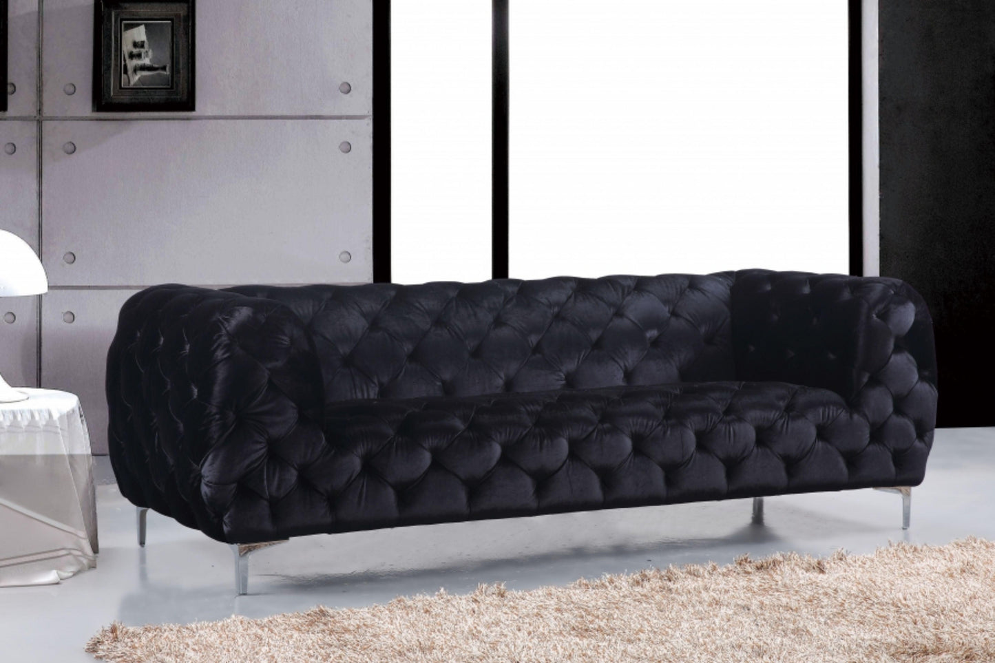 Mercer Velvet Sofa SKU: 646-S - Venini Furniture 