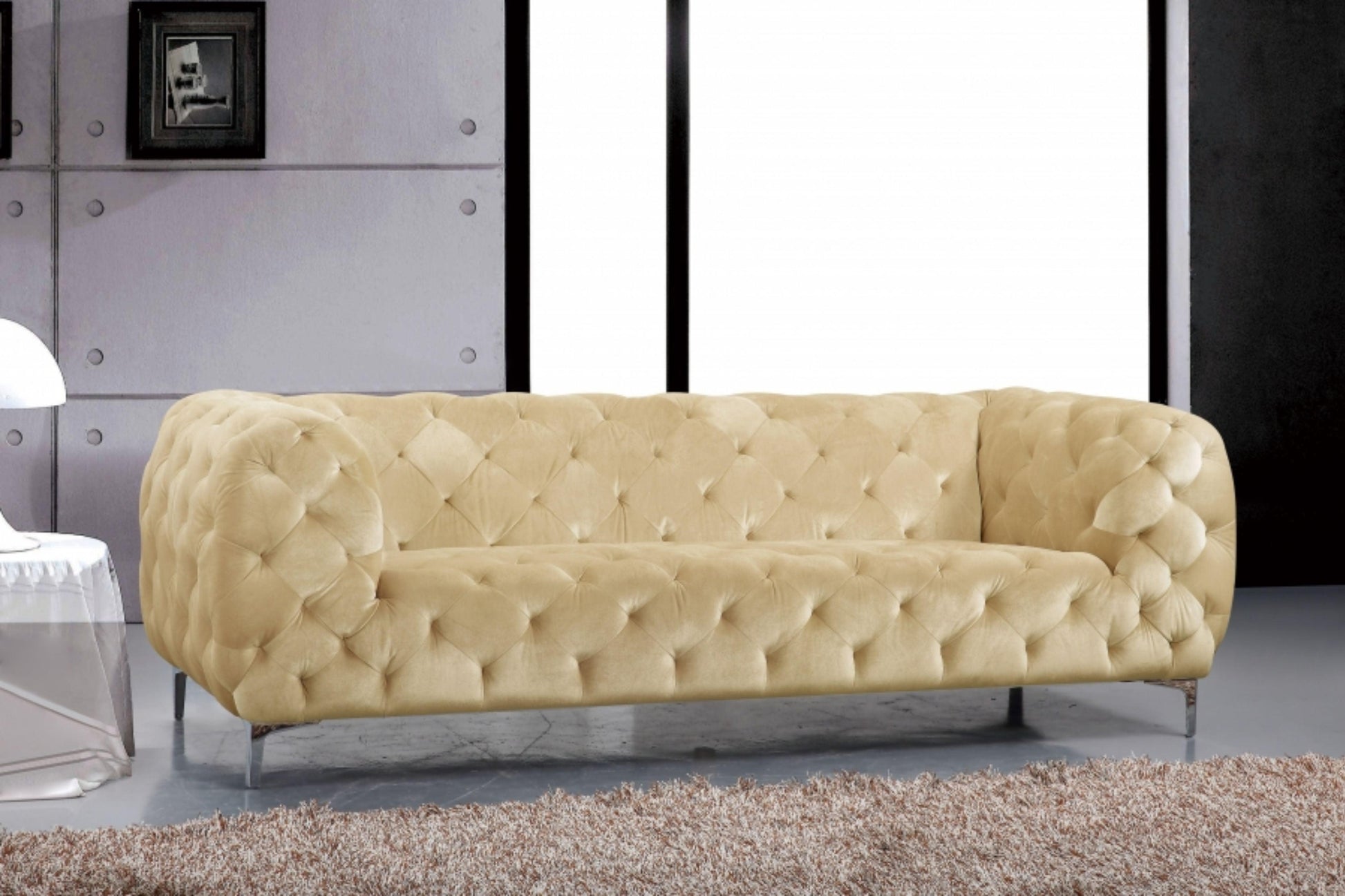 Mercer Velvet Sofa SKU: 646-S - Venini Furniture 