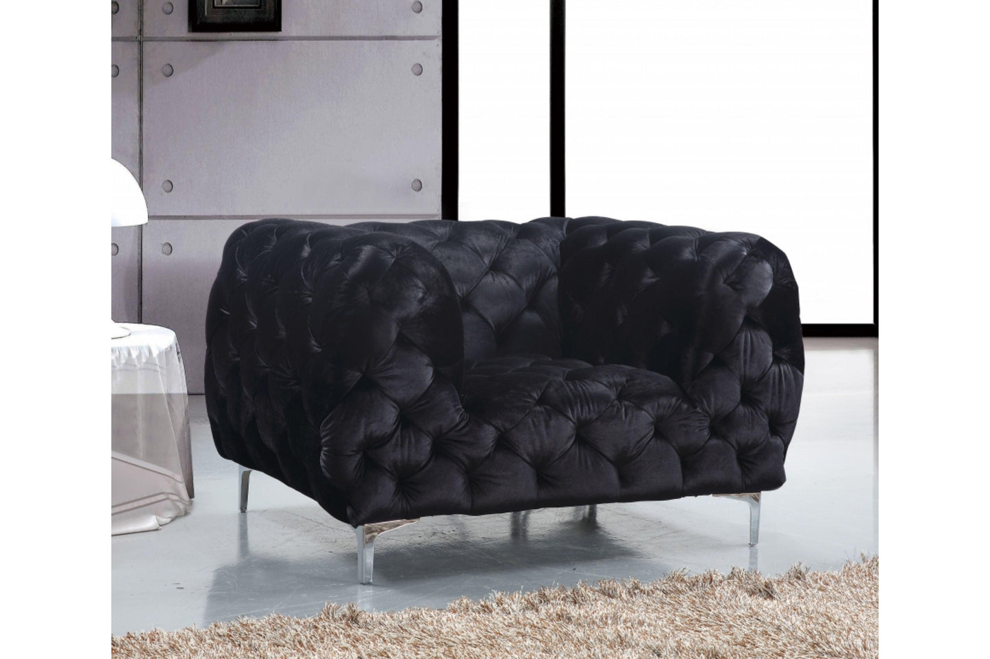 Mercer Velvet Chair SKU: 646-C - Venini Furniture 