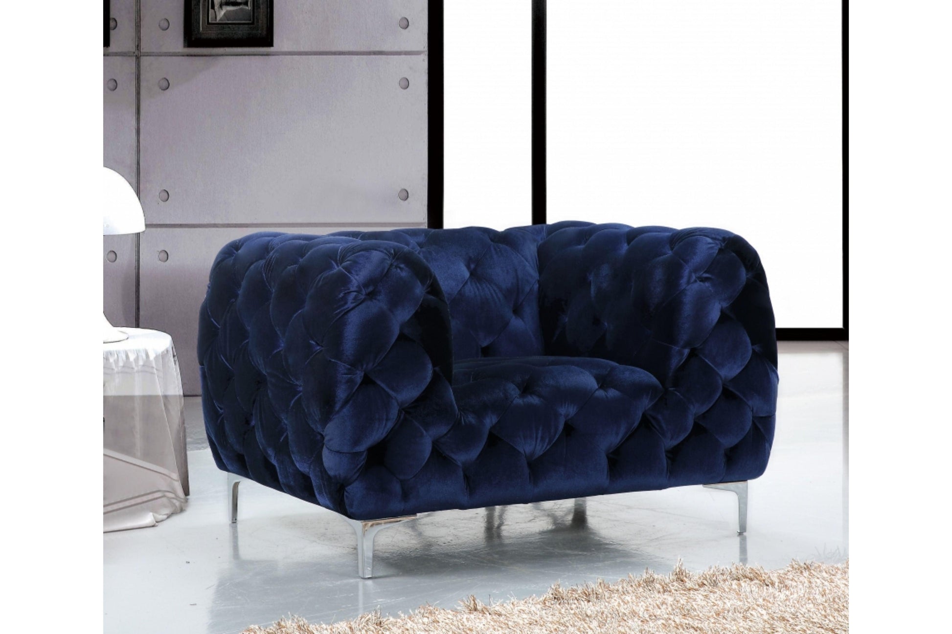Mercer Velvet Chair SKU: 646-C - Venini Furniture 