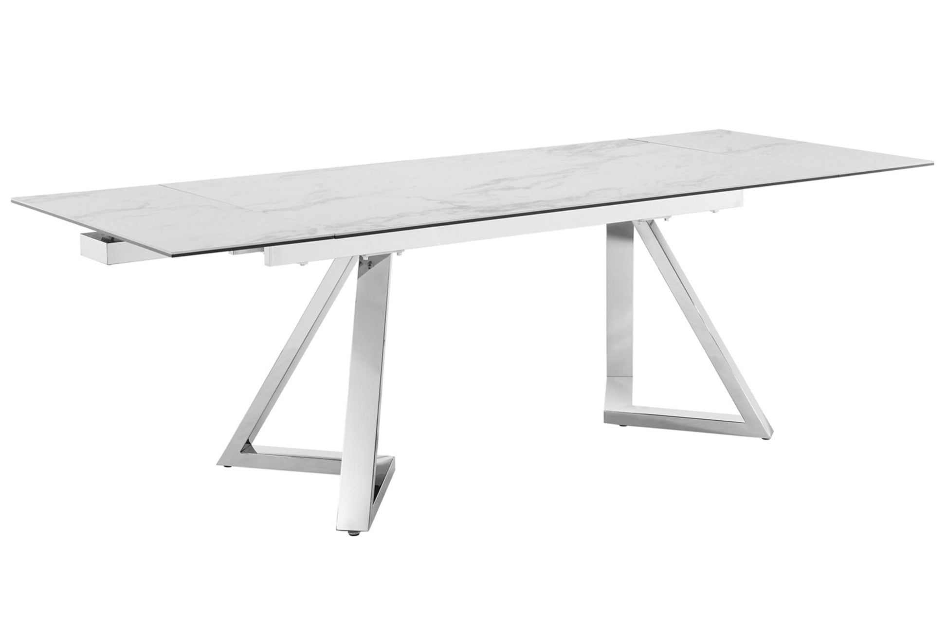 dining table in modern white and gray ceramic