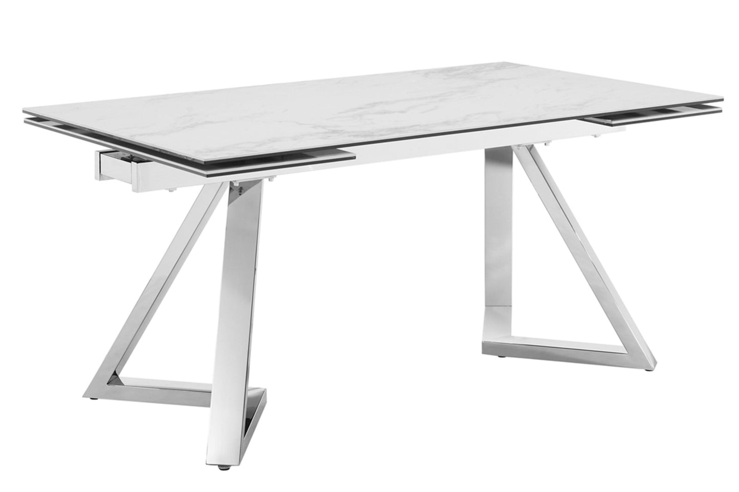 dining table in modern white and gray ceramic
