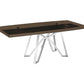 Dcota Dining Table With Brushed Stainless Steel - Venini Furniture 