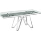 Dcota Dining Table With Brushed Stainless Steel - Venini Furniture 