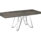 Dcota Dining Table With Brushed Stainless Steel - Venini Furniture 