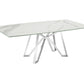 Dcota Dining Table With Brushed Stainless Steel - Venini Furniture 