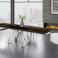 Dcota Dining Table With Brushed Stainless Steel - Venini Furniture 