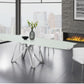 Dcota Dining Table With Brushed Stainless Steel - Venini Furniture 