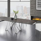 Dcota Dining Table With Brushed Stainless Steel - Venini Furniture 