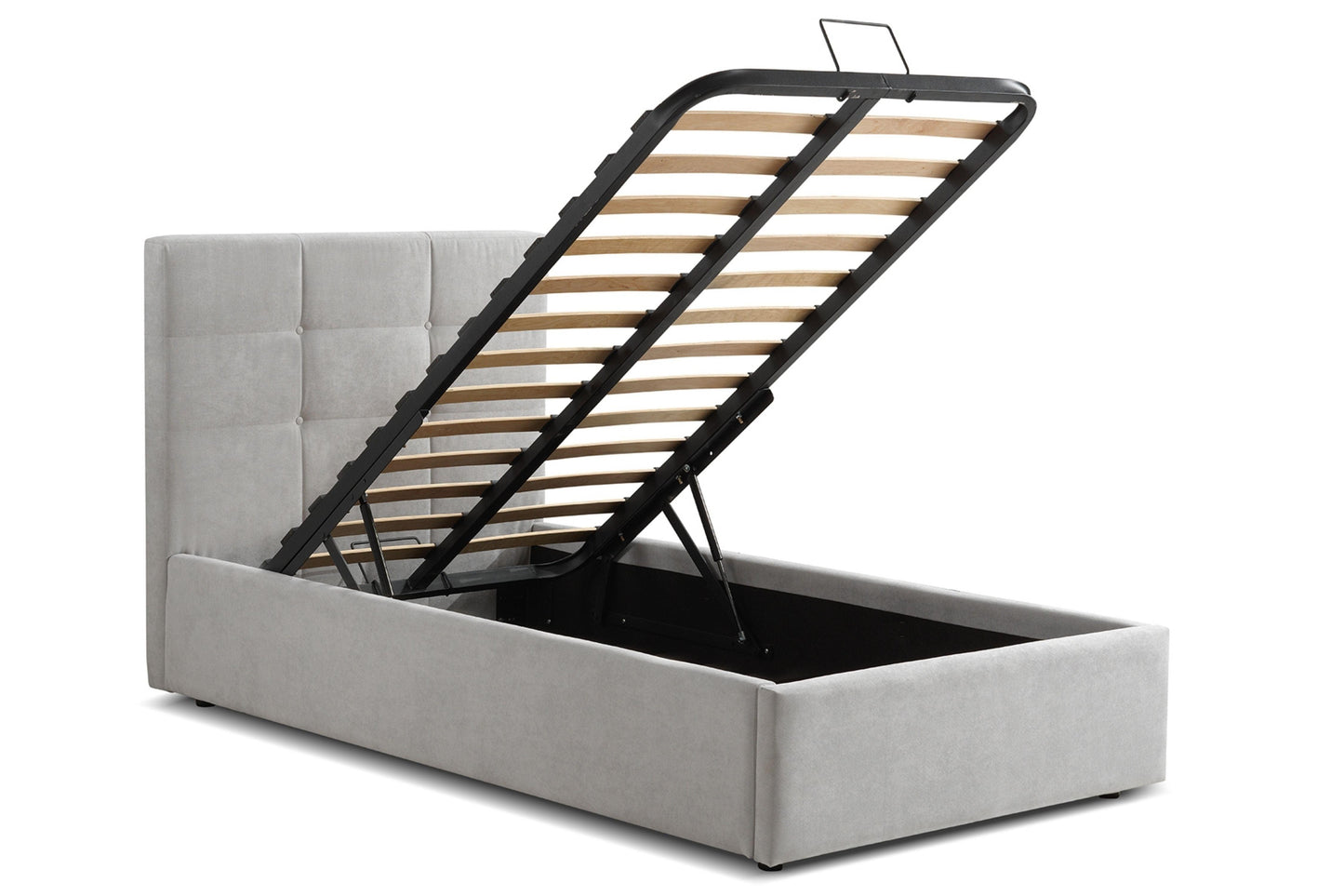 Mario Full, XL Twin Bed Gray Fabric Model CB-A10 - Venini Furniture 