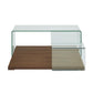 coffee table in walnut veneer