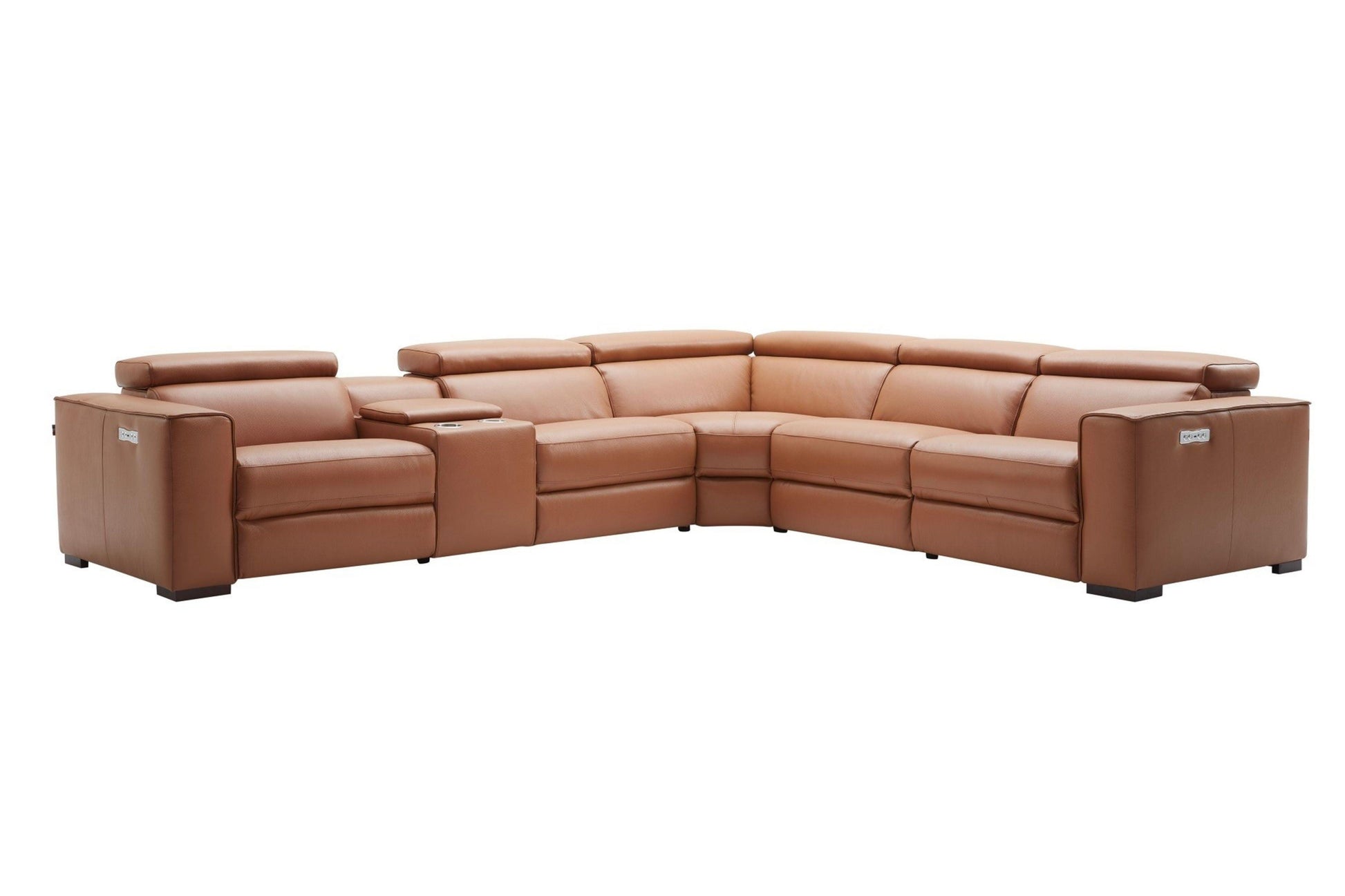 Picasso 6Pc Motion Sectional In White - Venini Furniture 
